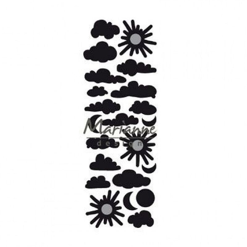 Fustella metallica Marianne Design Craftables punch die clouds