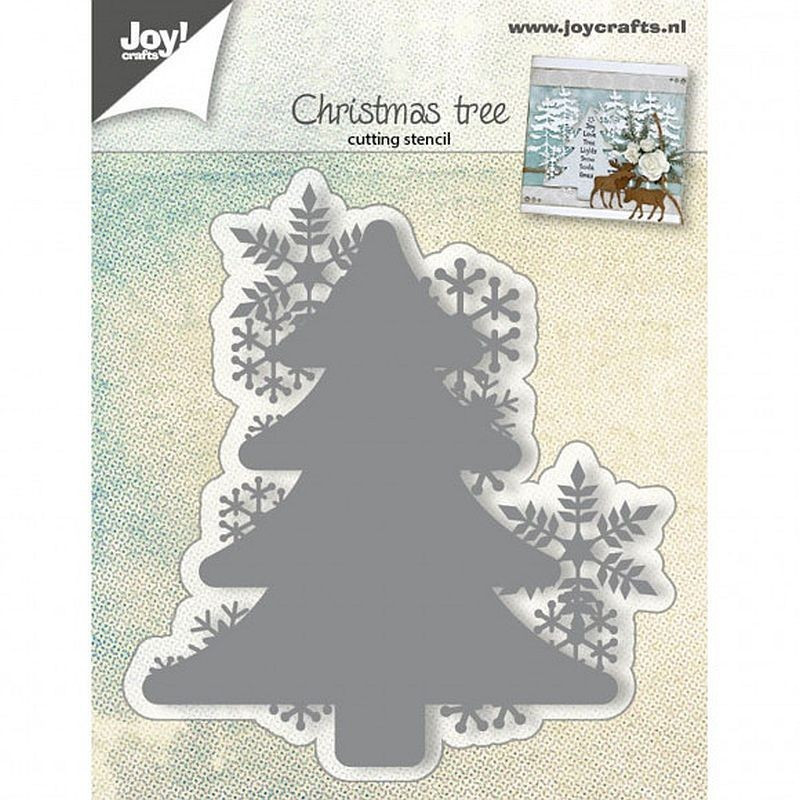 Fustella metallica Joy! Crafts Christmas tree with snowflakes