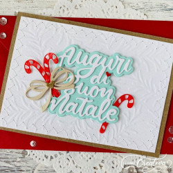 Fustella metallica Auguri di buon Natale