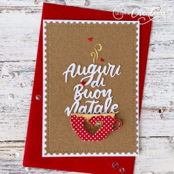 Fustella metallica Auguri di buon Natale