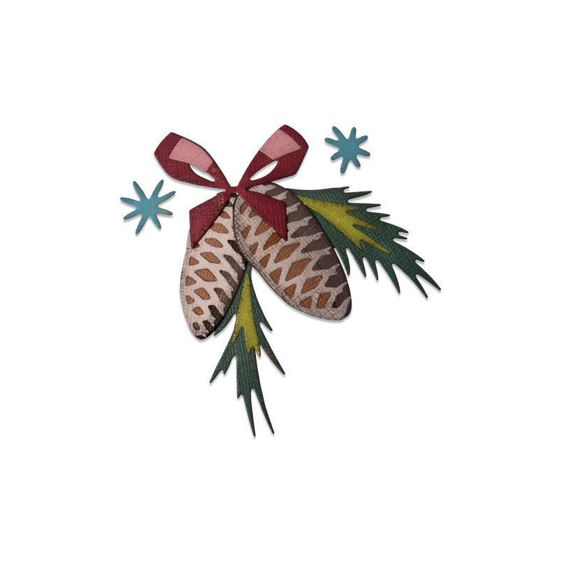 Fustella Sizzix Thinlits Decori festivi colorize