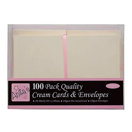 Set 100 buste Anita's formato A6 colore crema