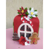 Fustella tripla XL Porta dolcetti o panettoncino con finestra e neve