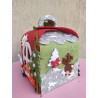 Fustella tripla XL Porta dolcetti o panettoncino con finestra e neve