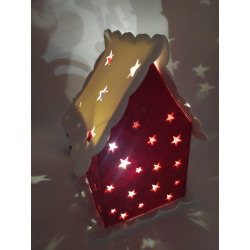 Sfera di vetro con LED batterie incluse