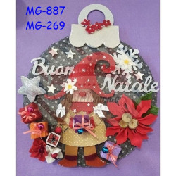 Fustella M Supporto con fiore per palla di Natale