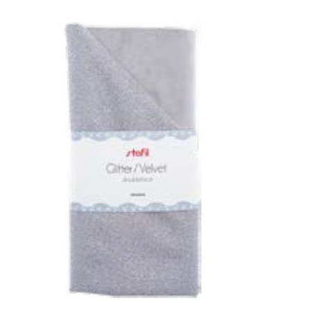 Tessuto velluto double face con glitter 50x68 cm colore a scelta