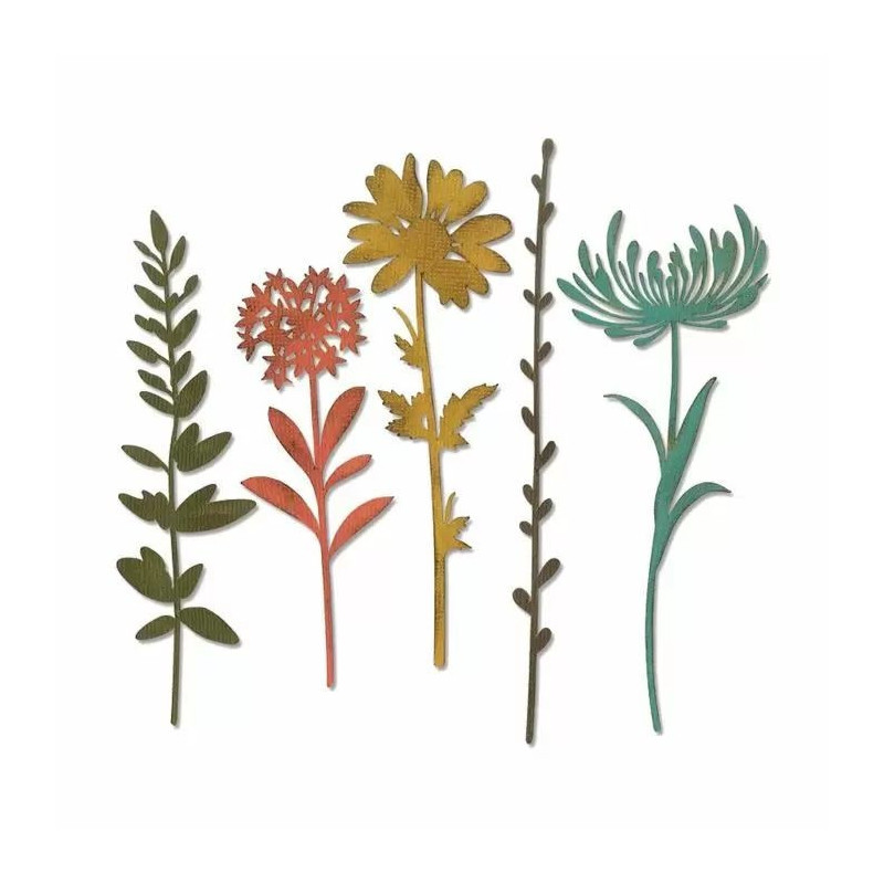 Fustella Sizzix Thinlits Wildflower Stems 1