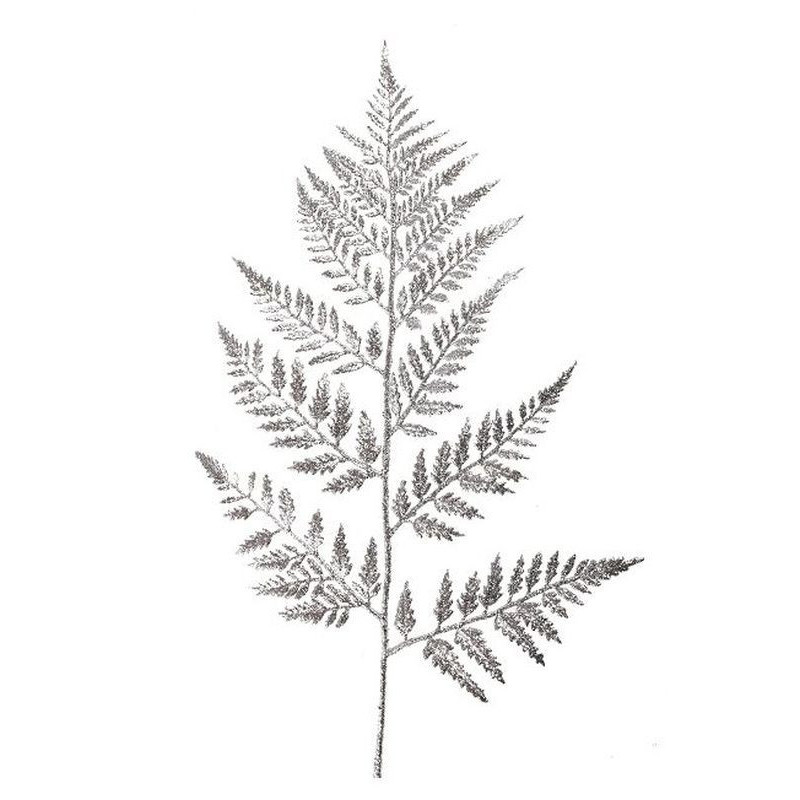 Ramo felce glitter silver 60 cm