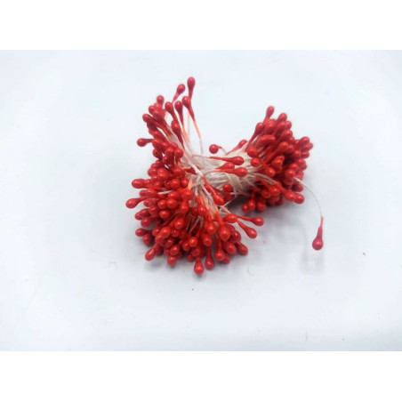 Mazzetto di pistilli colore rosso 1,5 mm 300 pezzi