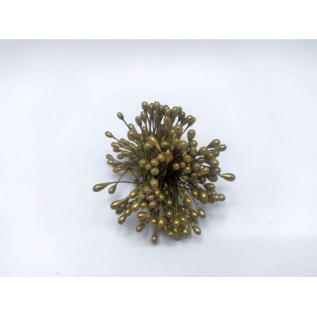 Mazzetto di pistilli colore oro 3mm 130 pezzi