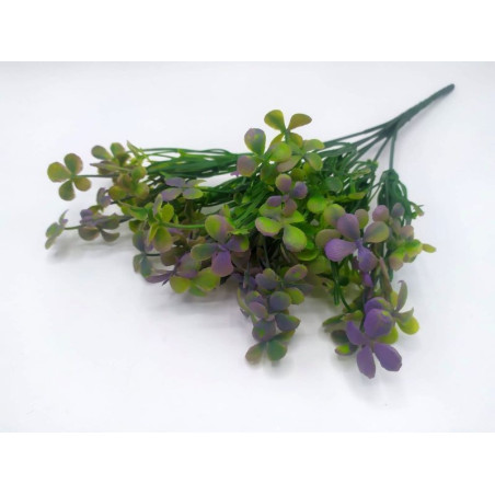 Rametto mini quadrifogli verde sfumato viola