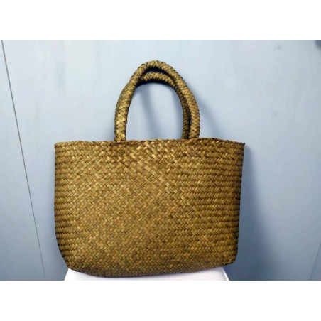 Borsa in paglia con manici short 30x45 cm
