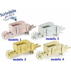 Carriola decorativa in legno colorato modello a scelta