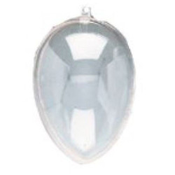 Uova di plastica trasparente apribile 2 parti - 14 cm