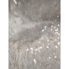 Merletto con paillettes trasparenti 50 x 40 cm