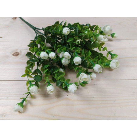 Rametto con rosellina colore bianco