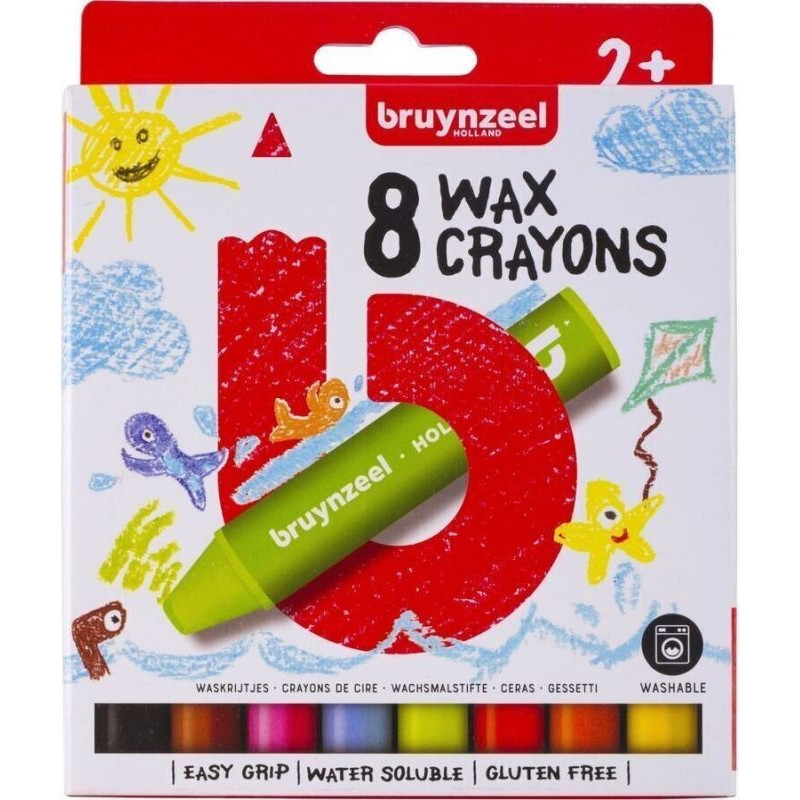 Set pastelli a cera Bruynzeel 8 colori