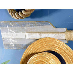 Remo decorativo in legno con 3 ganci in metallo da appendere