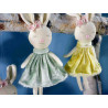 Coniglietto con vestito in tulle/velluto da appendere modello a scelta