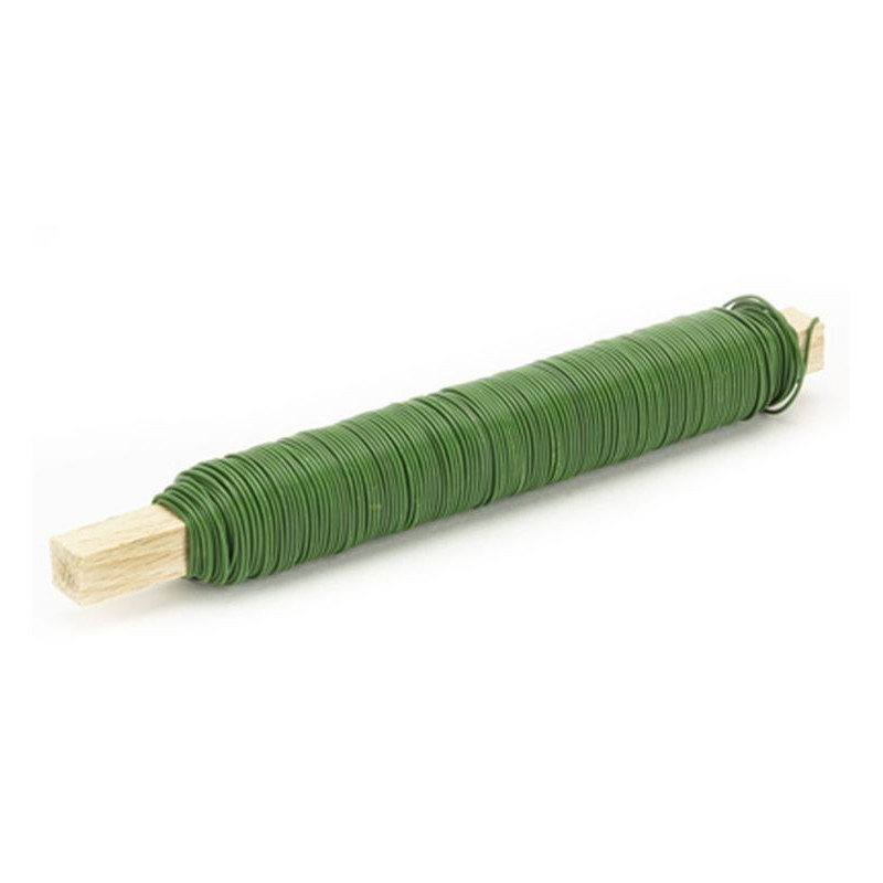 Rotolo di filo di ferro 0,65 mm 100 gr colore verde