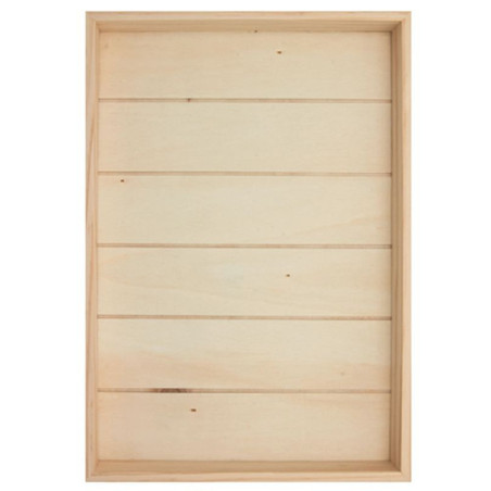 Cornice in legno rettangolare con bordi 35x25 cm