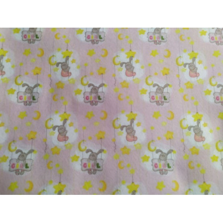 Pannolenci stampato 1mm Baby girl misura a scelta