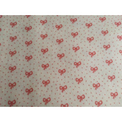 Pannolenci stampato 1mm Fiocchetti panna misura a scelta