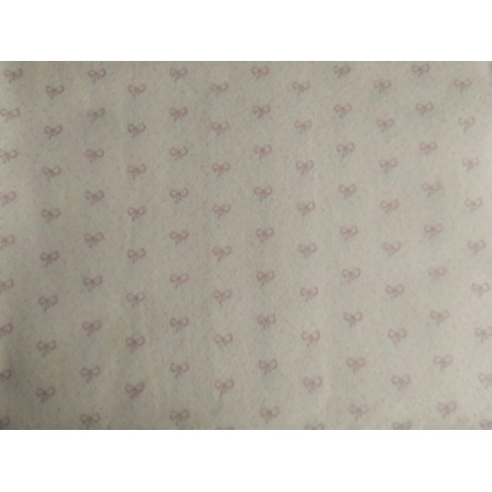 Pannolenci stampato 1mm Fiocchetti cipria misura a scelta