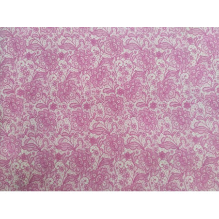 Pannolenci stampato 1mm Pizzo fuxia misura a scelta