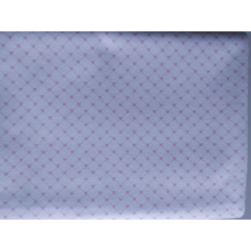 Pannolenci stampato 1mm Rombi di cuori rosa misura a scelta