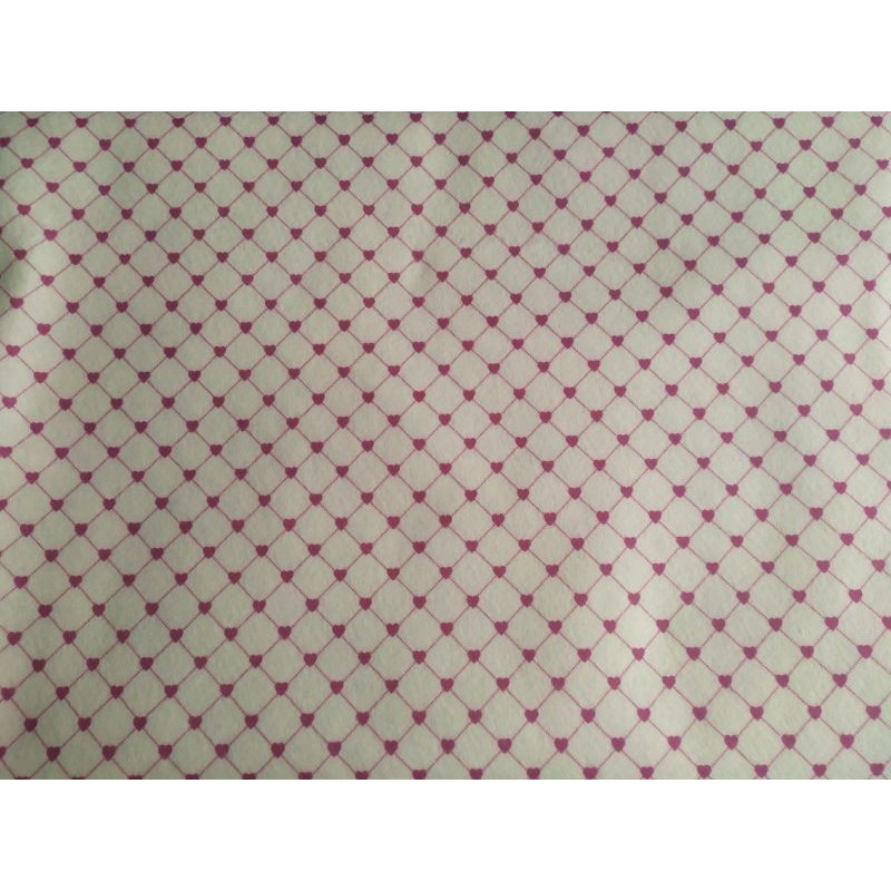 Pannolenci stampato 1mm Rombi di cuori amaranto misura a scelta