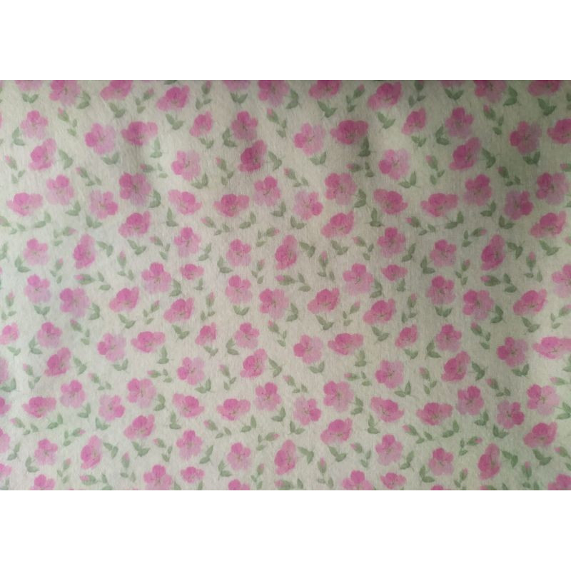 Pannolenci stampato 1mm Primule fuxia misura a scelta