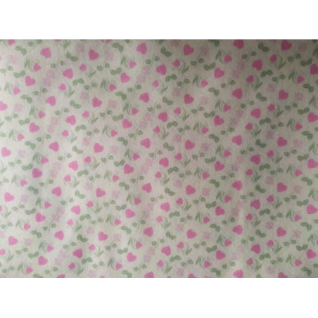 Pannolenci stampato 1mm Cuoricini fuxia misura a scelta
