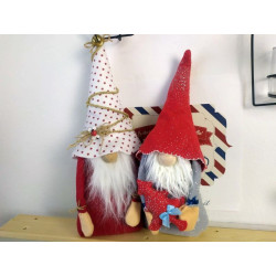 Fustella XXL Gnomo fermaporta con albero di Natale