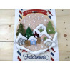 Fustella XL Casette con alberelli e neve