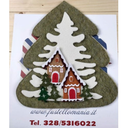 Fustella L Casetta di montagna con albero di Natale