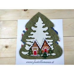Fustella L Casetta di montagna con albero di Natale