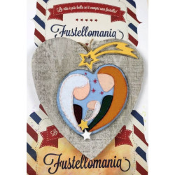 Fustella XL Natività su cuore con stella cometa