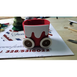 Fustella XL Scatola 3D con bordo di neve e bottone