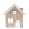 Casetta in legno naturale bianco 18x17x2 cm