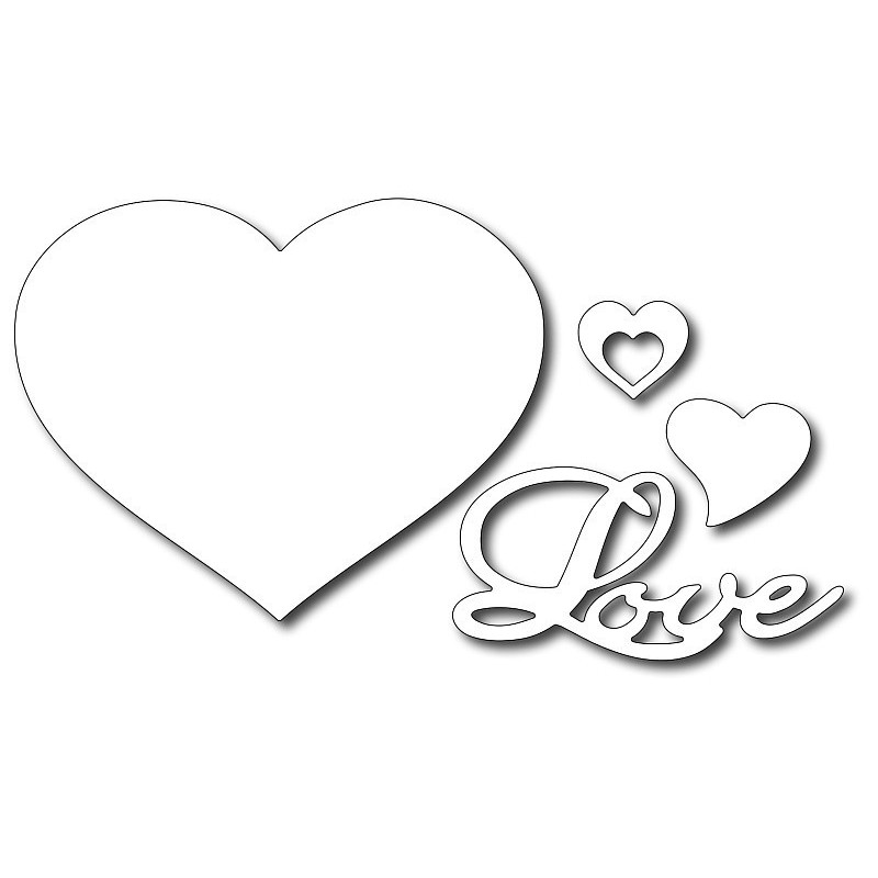 Fustella metallica Cuori e Love