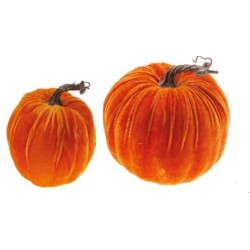 Zucca in polistirolo rivestita in velluto 18x17 cm