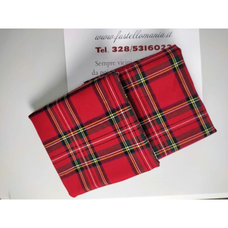 Tartan scozzese quadrati grandi 50 x 150 cm.