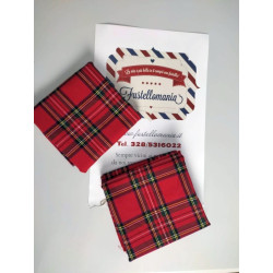 Tartan scozzese quadrati grandi 50 x 150 cm.