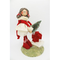 Tessuto velluto neve con glitter 50x68 cm colore a scelta