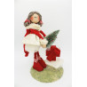 Tessuto velluto neve con glitter 50x68 cm colore a scelta