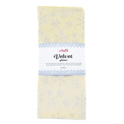 Tessuto velluto neve con glitter 50x68 cm colore a scelta