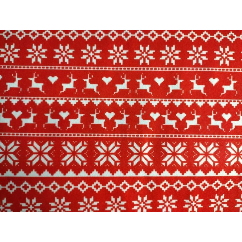Pannolenci stampato 1mm fantasia renne e stelle geometriche 50x40 cm