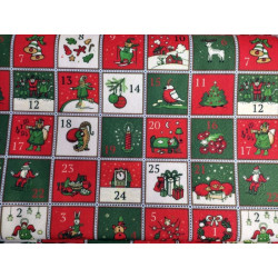 Pannolenci stampato 1mm fantasia calendario avvento 50x40 cm